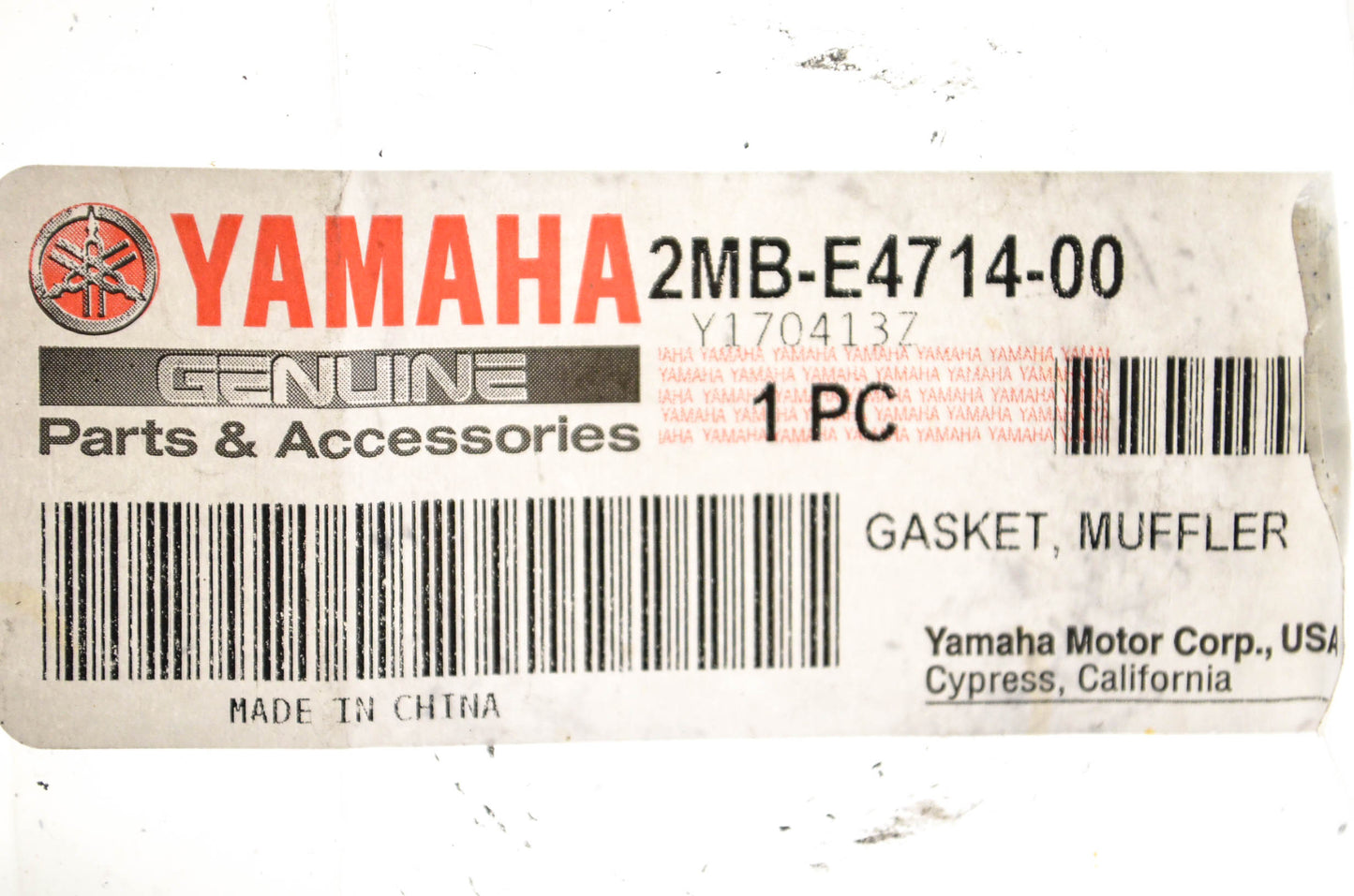New OEM Yamaha 2MB-E4714-00-00 Gasket Muffler NOS