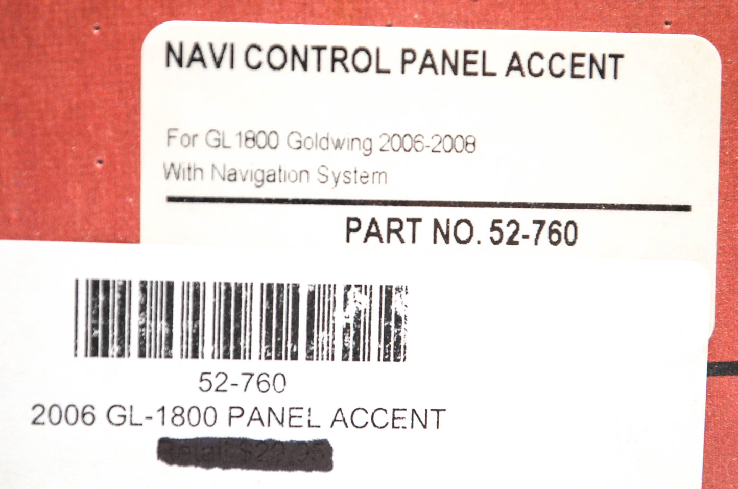 Show Chrome 52-760 Navigation Accent Panel NOS