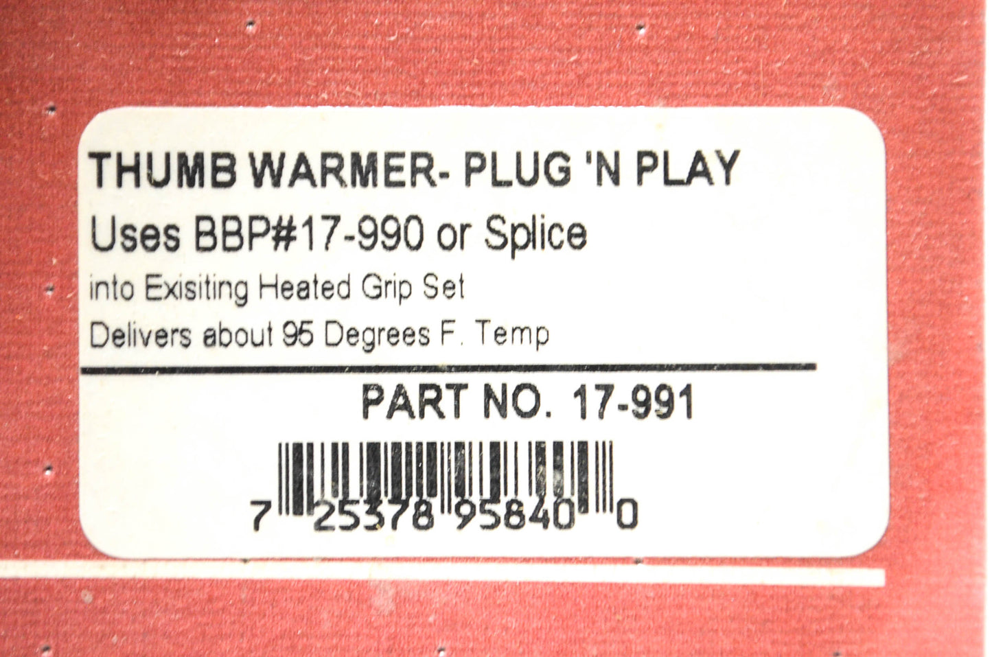 Show Chrome 17-991 Thumb Warmer NOS