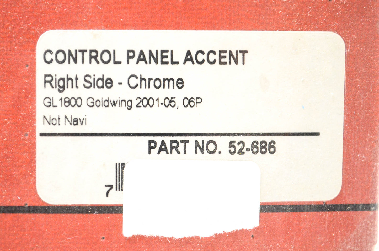 Show Chrome 52-686 Control Panel Accent NOS