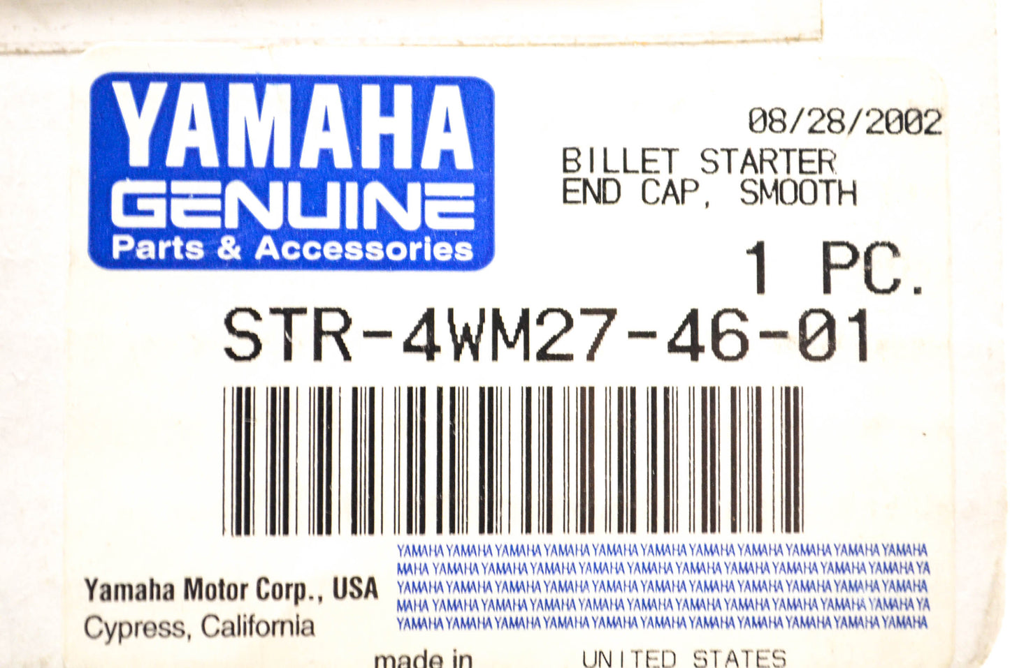 New OEM Yamaha STR-4WM27-46-01 Billet Starter End Cap Kit NOS