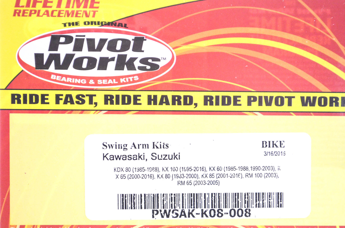 Pivot Works PWSAK-K08-008 Swing Arm Kit NOS
