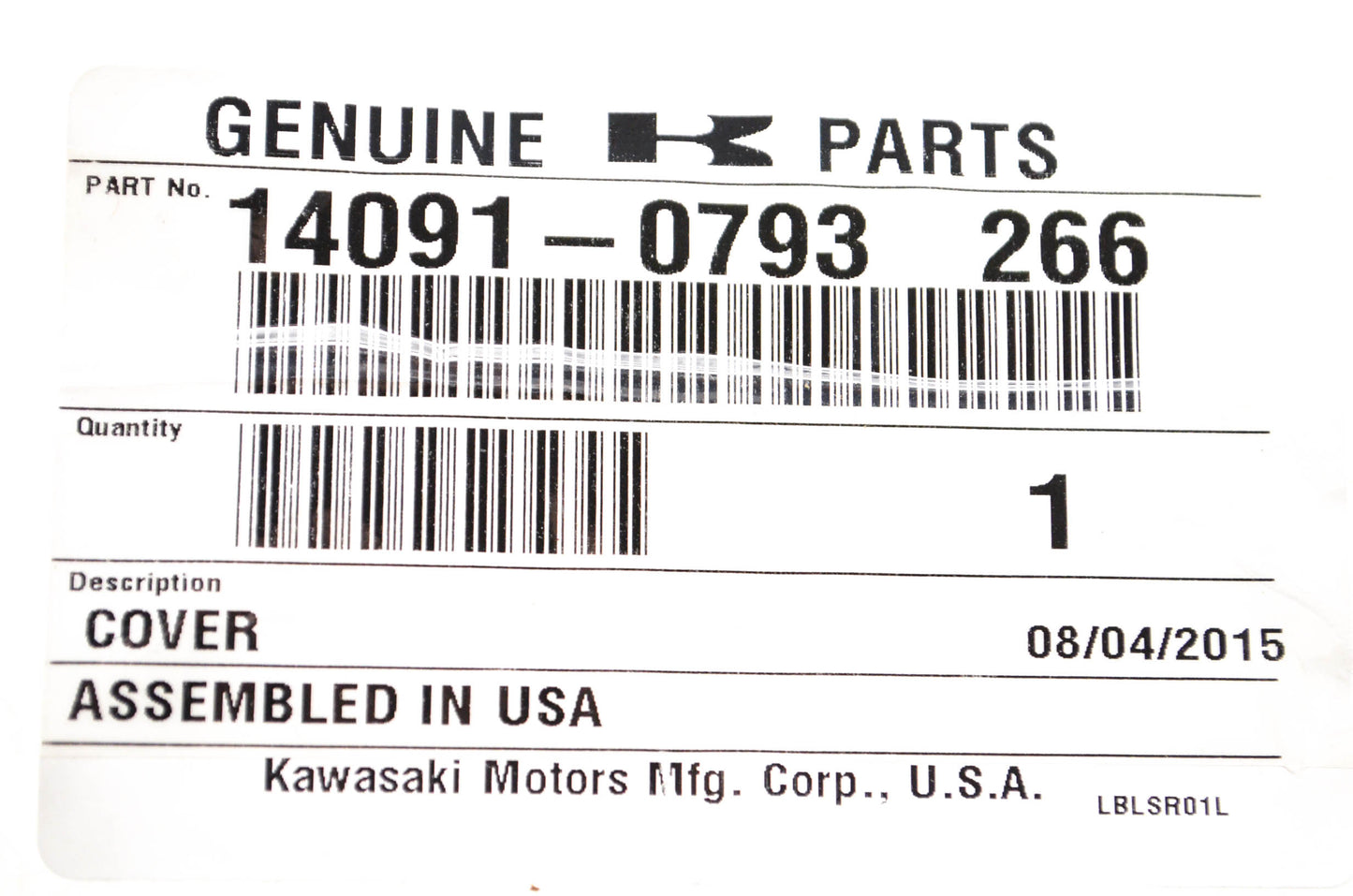 New OEM Kawasaki 14091-0793 266, 14091-0793 Side Cover NOS
