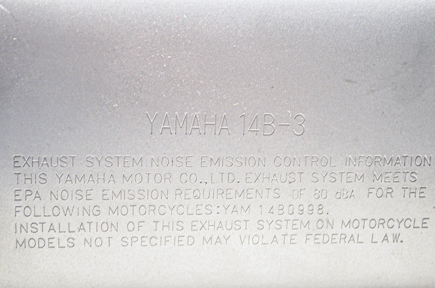 New OEM Yamaha 14B-3, 14B0998 Left Exhaust Assembly NOS