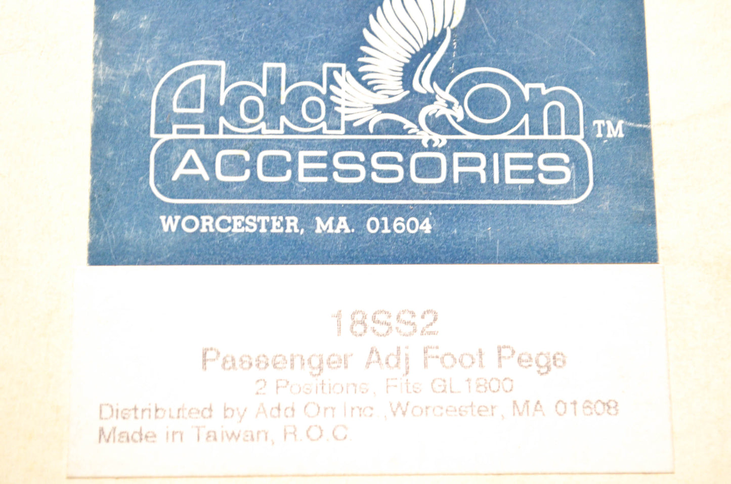 AddOn Accessories 18SS2 Passenger Adjustable Footpeg Mount NOS
