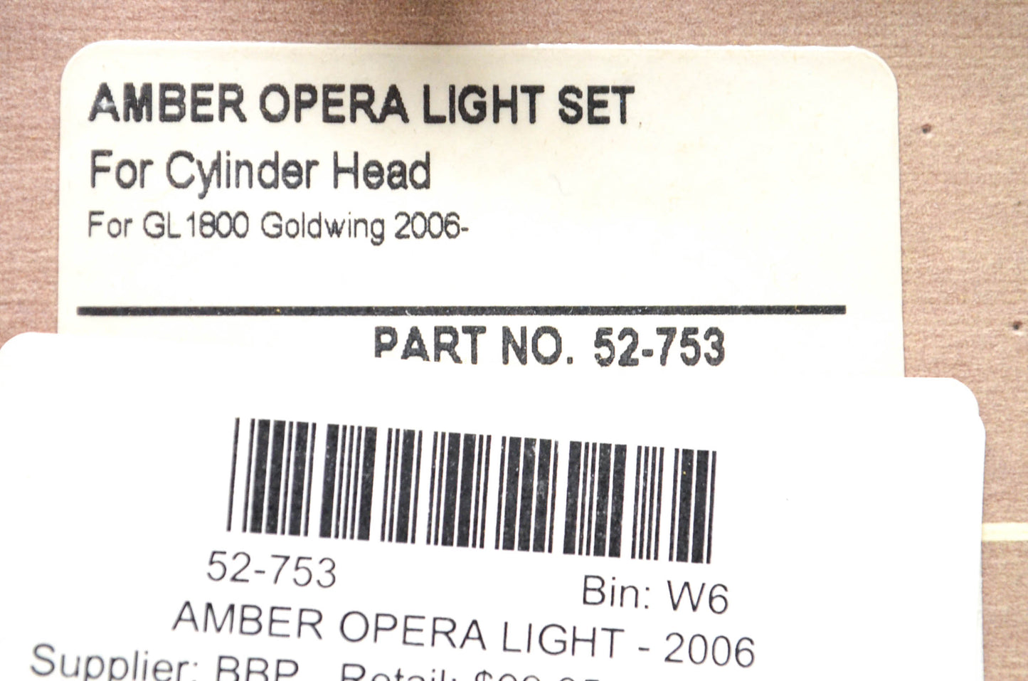 Show Chrome 52-753 Amber Opera Light Kit for Honda Goldwing GL1800 2006-2009 NOS