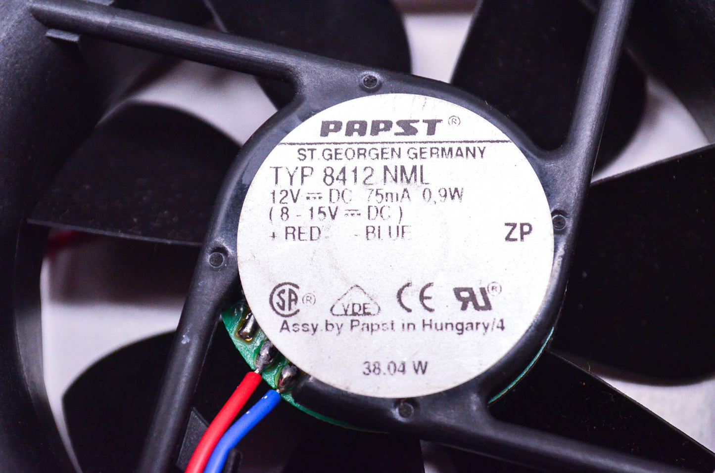 Papst TYP 8412 NML, TYP8412 Cooling Fan 12V 75mA NOS