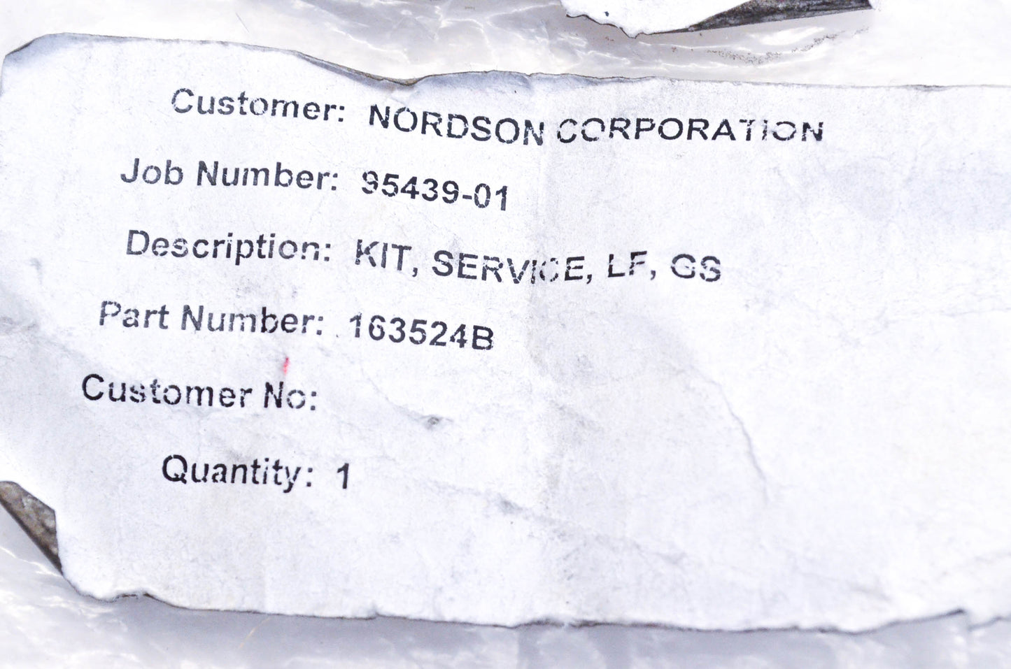 Nordson EFD 163524B, 95439-01 Service Kit NOS