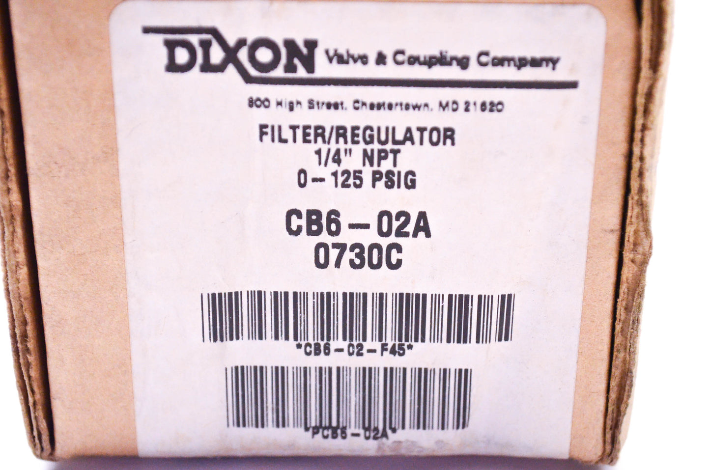 Dixon CB6-02A, 0730C Filter/Regulator 1/4 Inch NOS