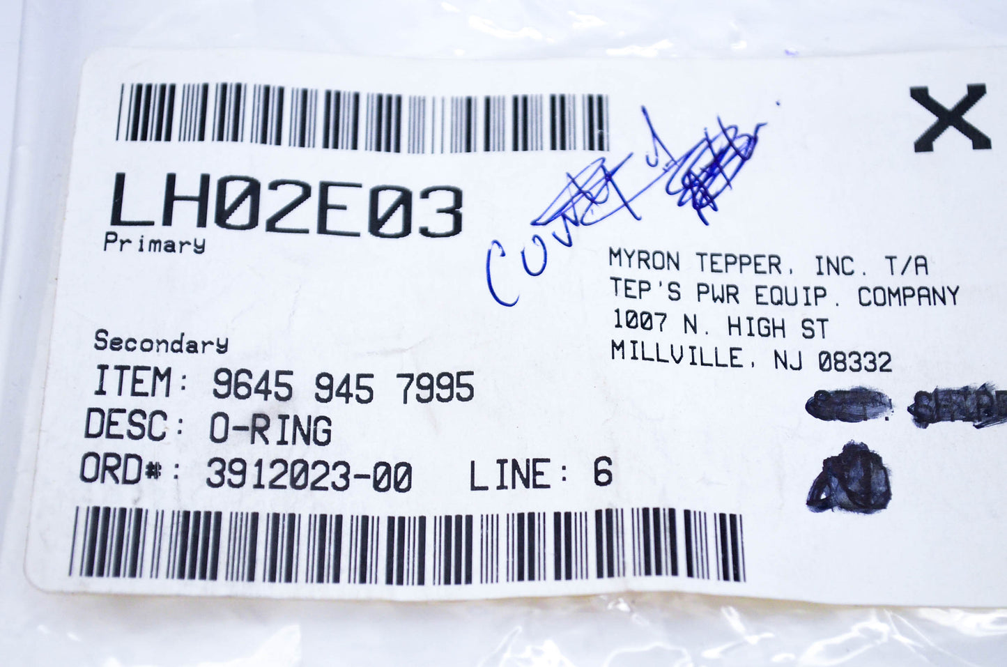 New OEM Stihl 9645-945-7995, LH02E03 O-Ring NOS