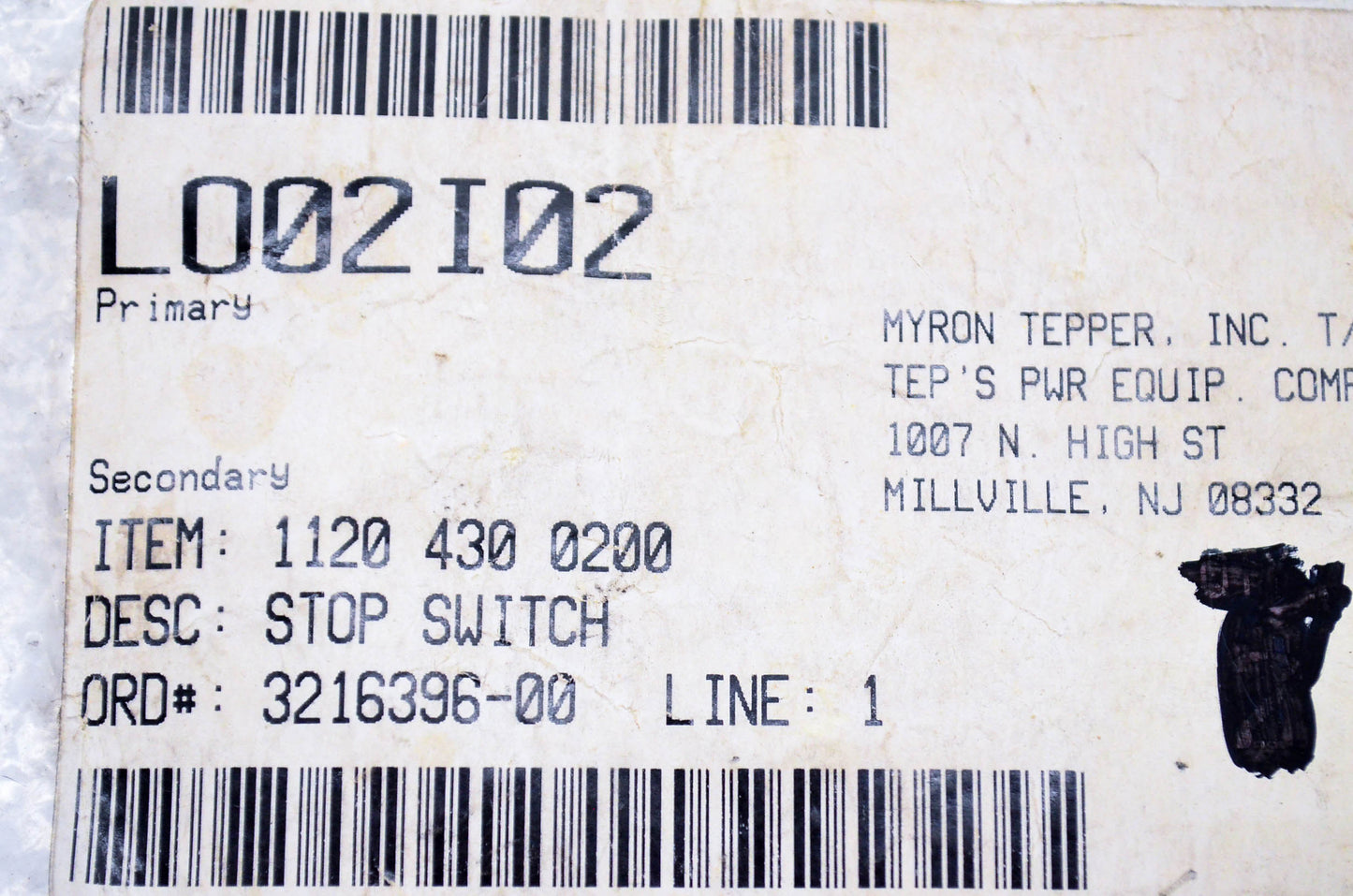 New OEM Stihl 1120-430-0200, LO02I02 Stop Switch NOS
