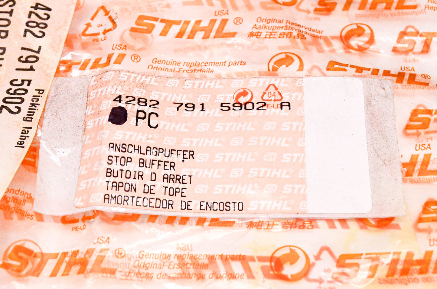 New OEM Stihl 4282-791-5902, 4282-791-5902 A, 4282 102A 30 Stop Buffer NOS