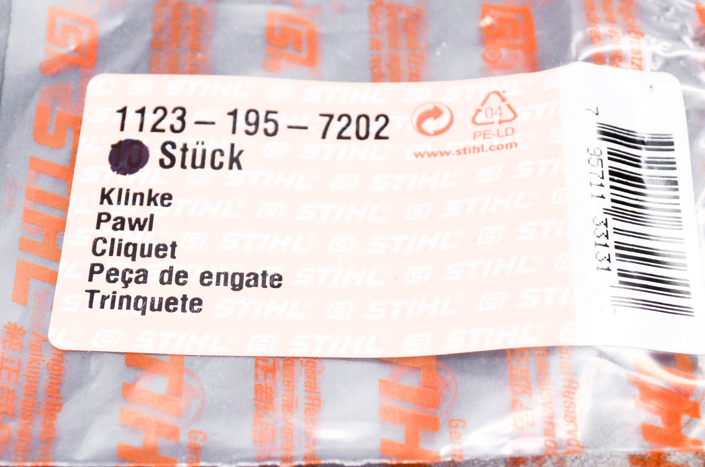New OEM Stihl 1123-195-7202 Pawl NOS