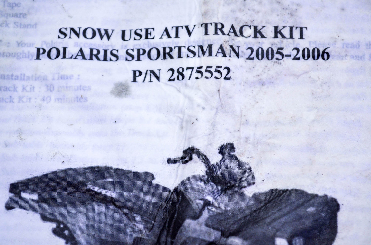 New OEM Polaris 2875552 ATV Track Kit NOS