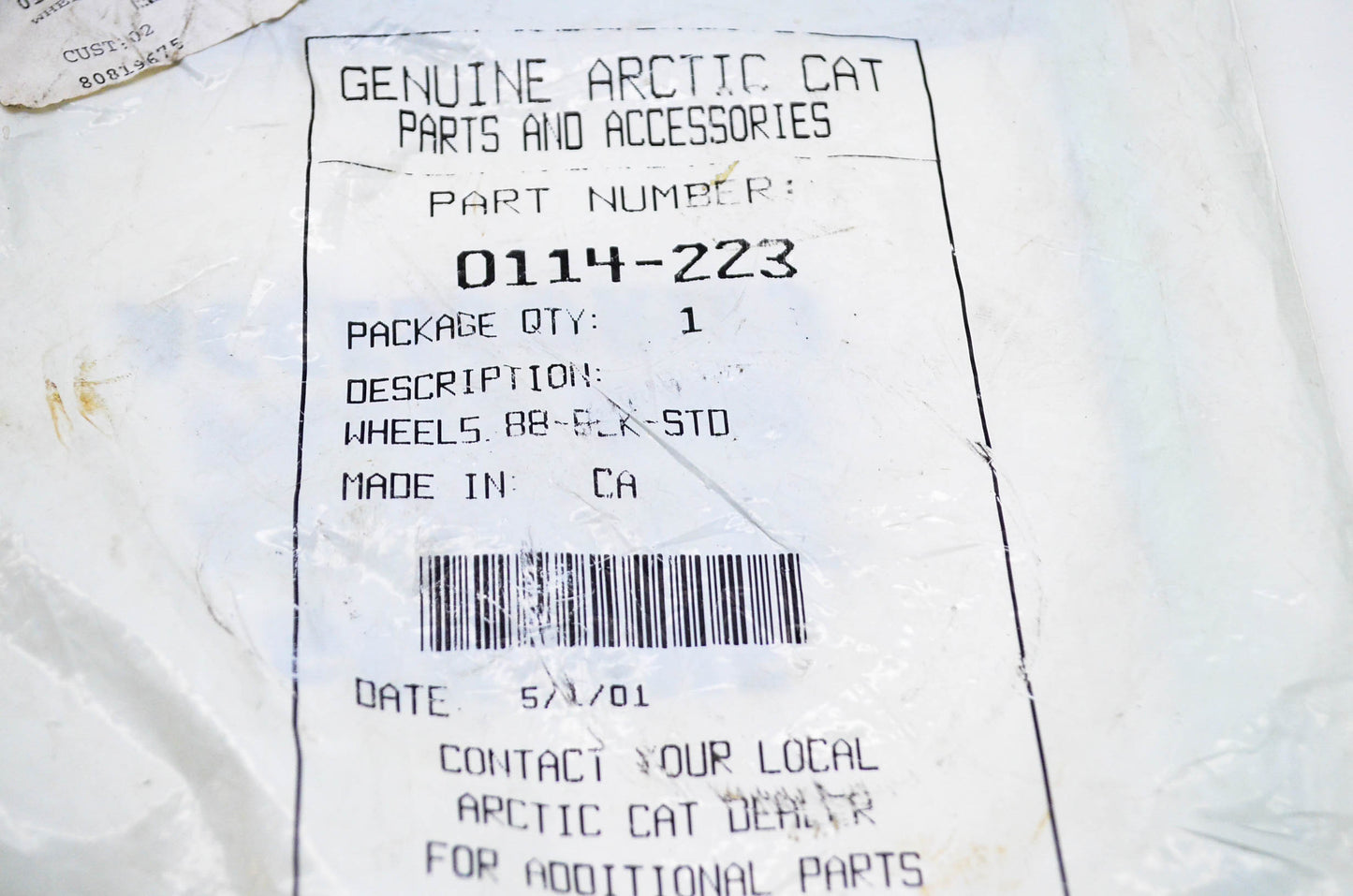New OEM Arctic Cat 0114-223 Idler Wheel 5.88 NOS