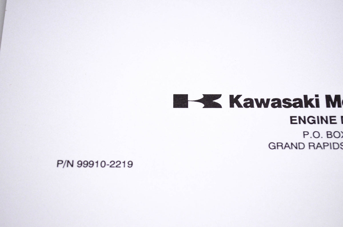 New OEM Kawasaki 99910-2219 FA210D-258X Parts Catalog NOS