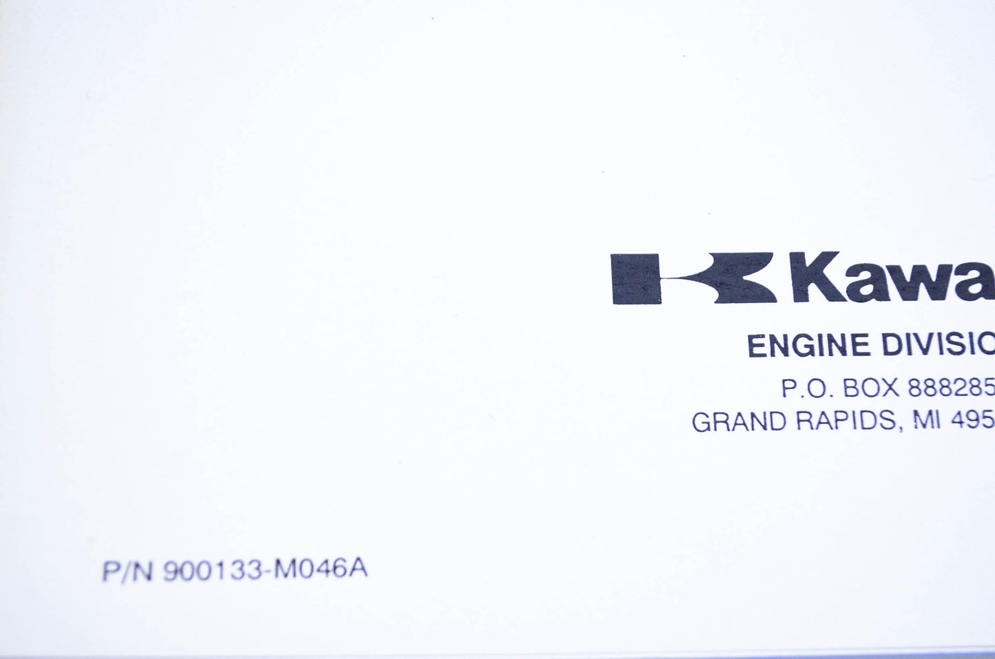 New OEM Kawasaki 900133-M046A Workshop Manual KT12 NOS