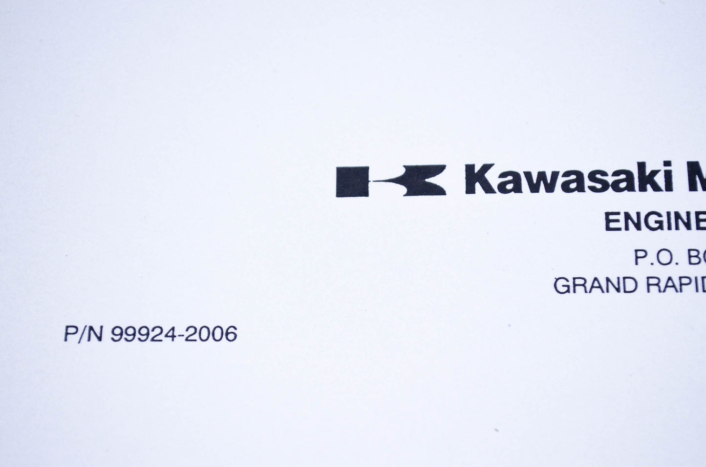 New OEM Kawasaki 99924-2006 Workshop Manual KF82,100,150 NOS