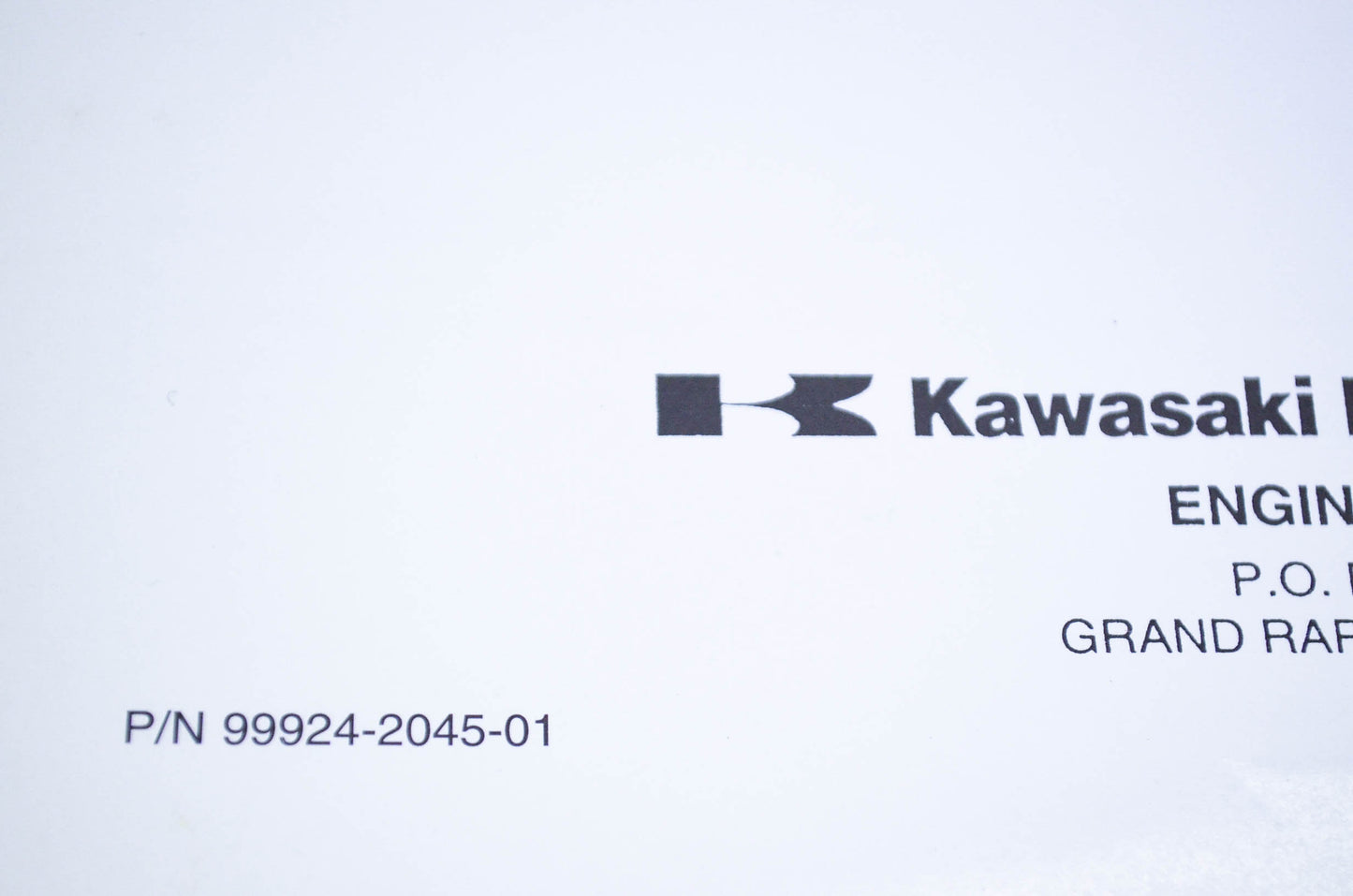New OEM Kawasaki 99924-2045-01 Service Manual FH500V NOS