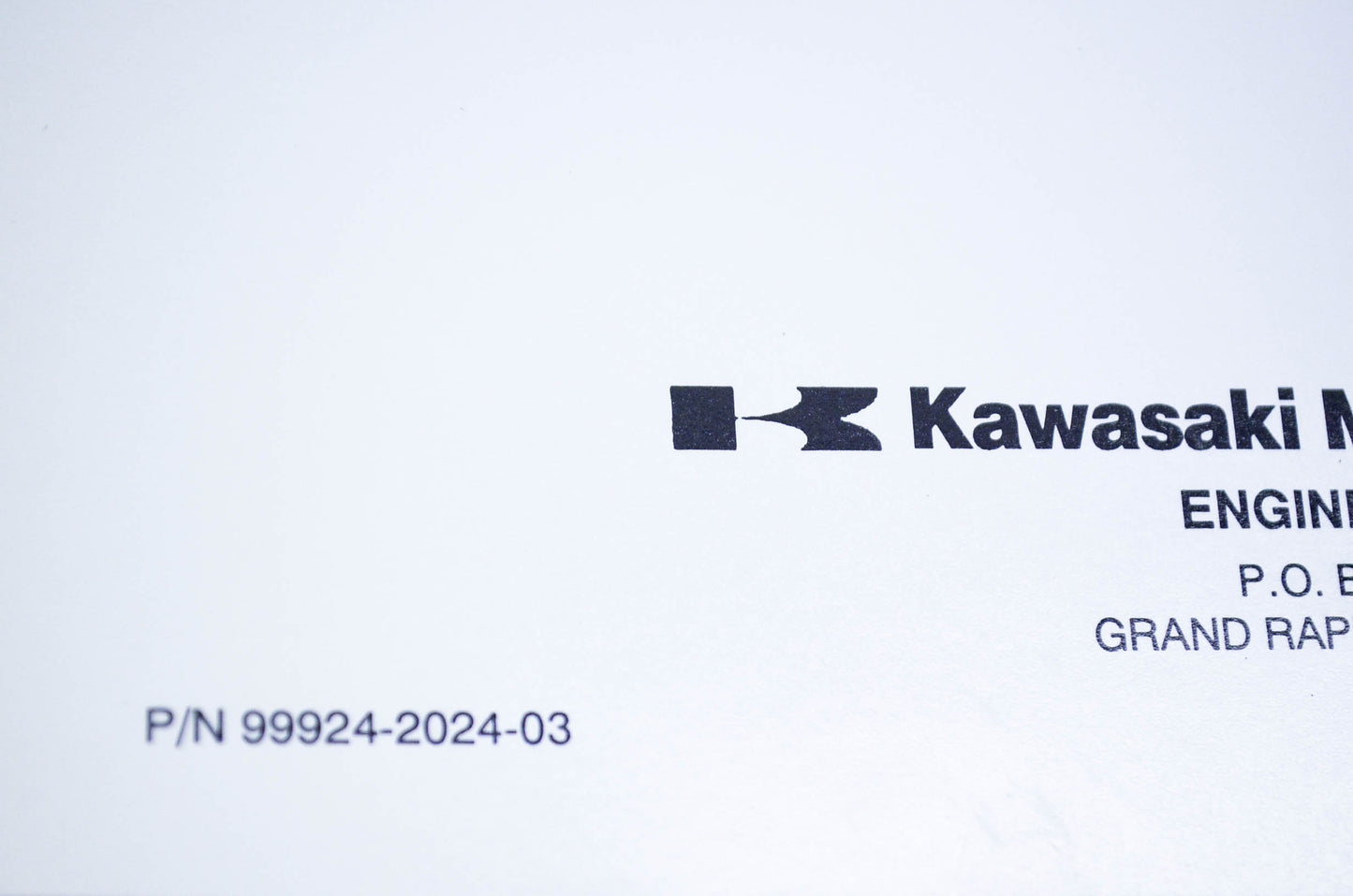 New OEM Kawasaki 99924-2024-03 Service Manual FE250,290,350 NOS