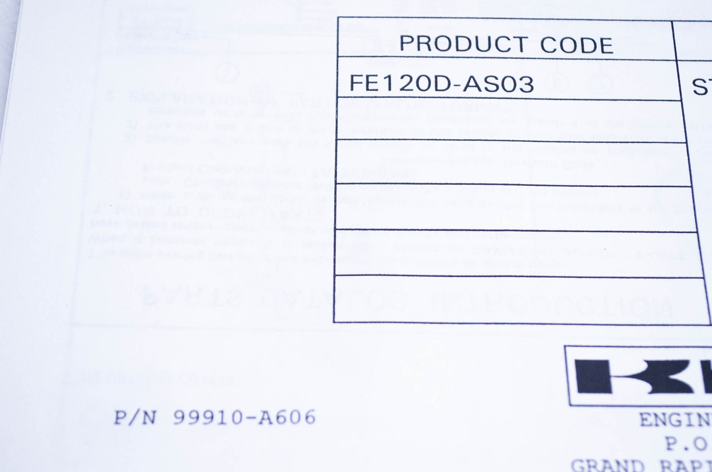 New OEM Kawasaki 99910-A606 Parts Catalog FE120D NOS