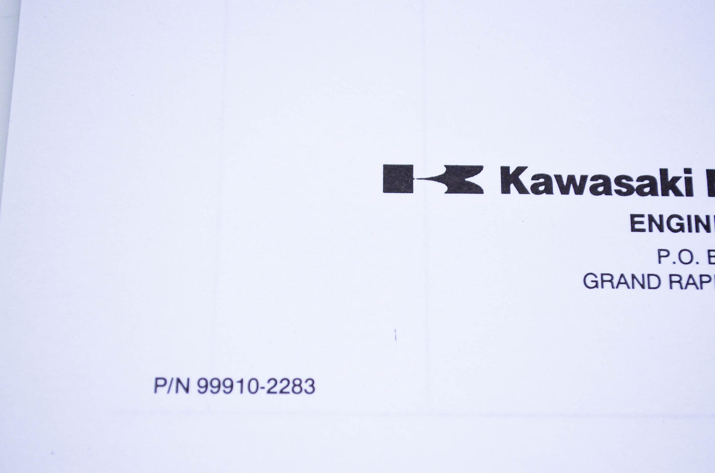 New OEM Kawasaki 99910-2283 Parts Catalog FC540V-X NOS
