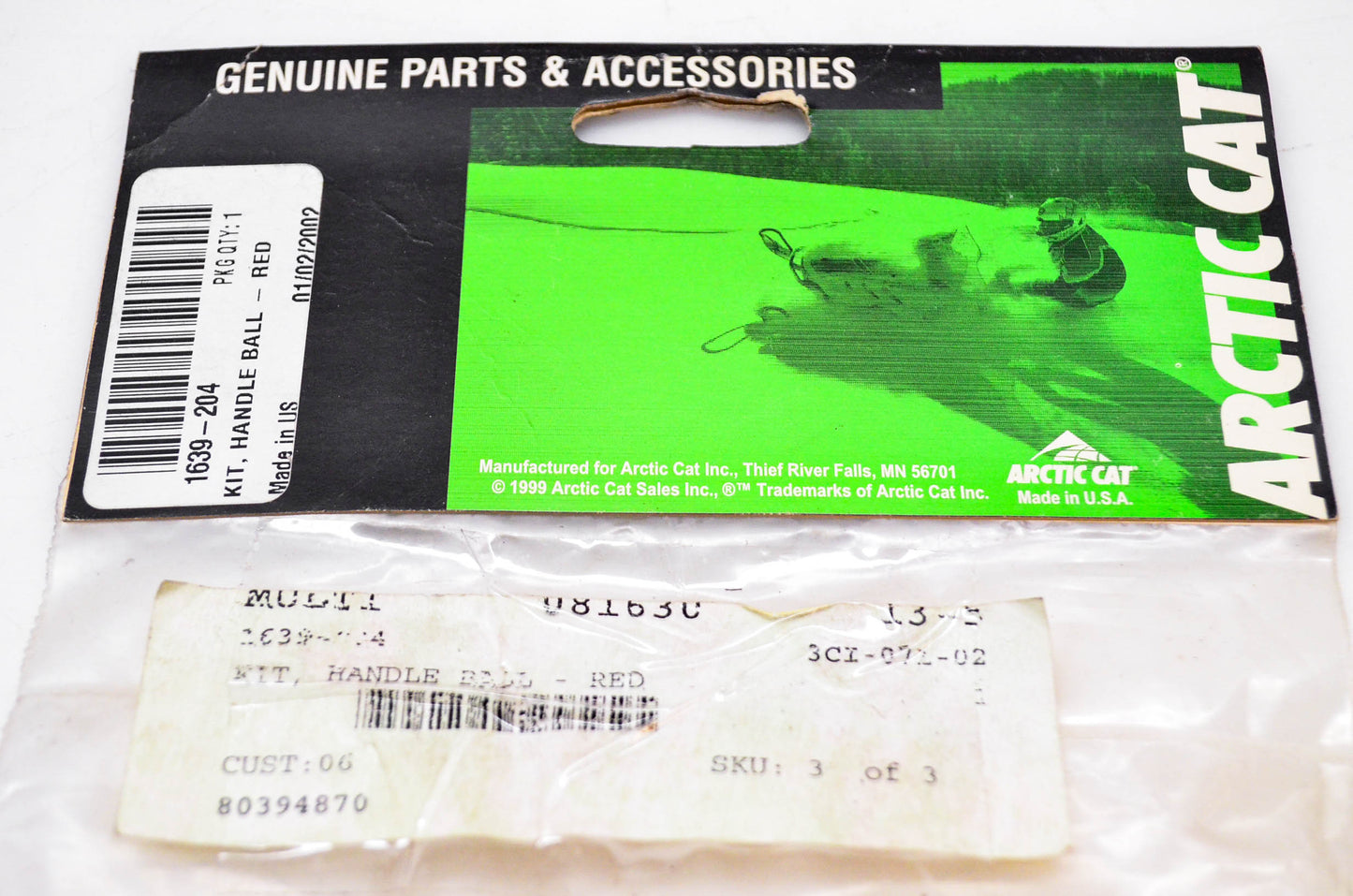 New OEM Arctic Cat 1639-204, 44-807 Handle Ball Kit NOS