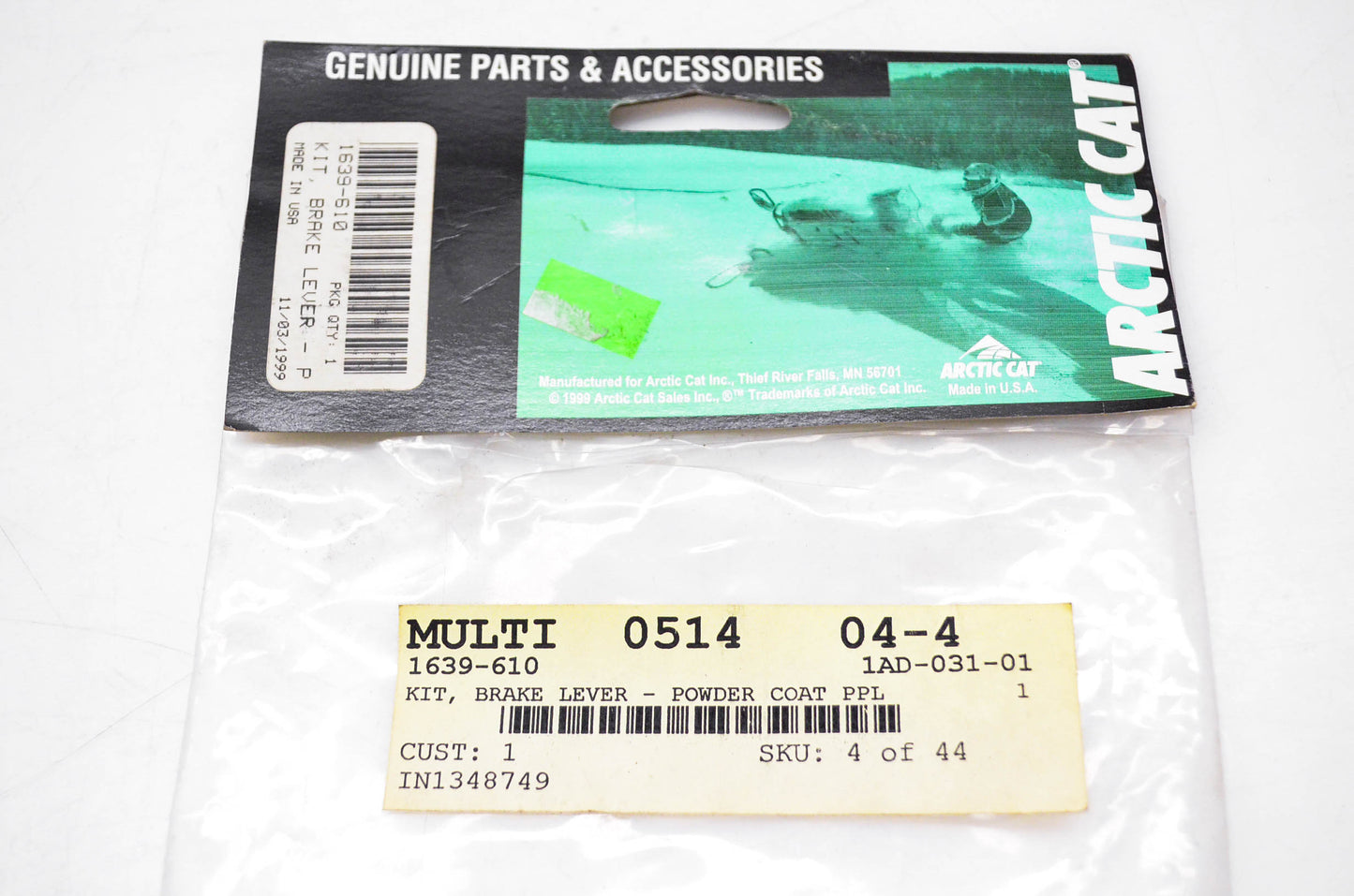 New OEM Arctic Cat 1639-610 Brake Lever Kit NOS