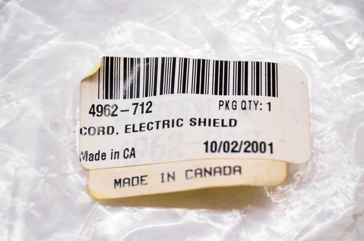 New OEM Arctic Cat 4962-712 Electric Shield Cord NOS