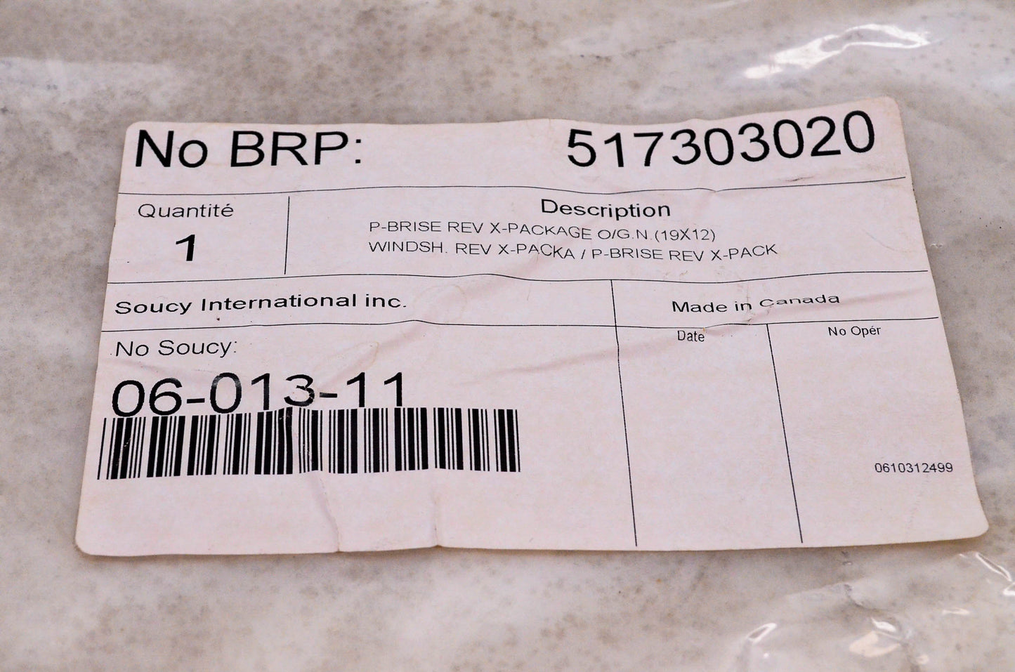 Aftermarket 517303020, 06-013-11 MXZ Windshield NOS