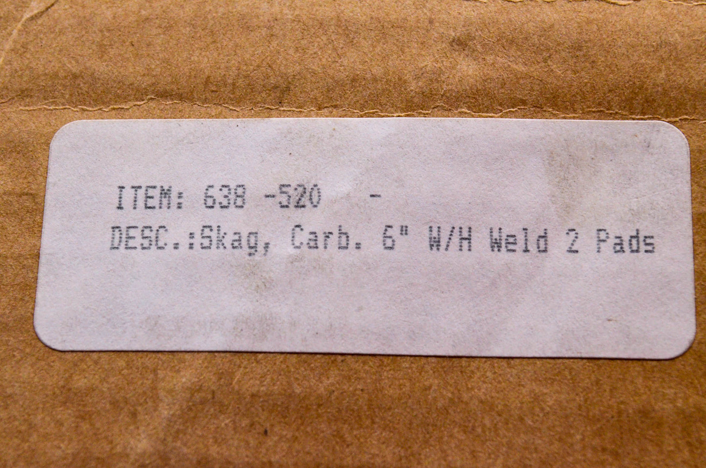 New OEM Arctic Cat 638-520 Skag Carb 6" W/H Weld NOS