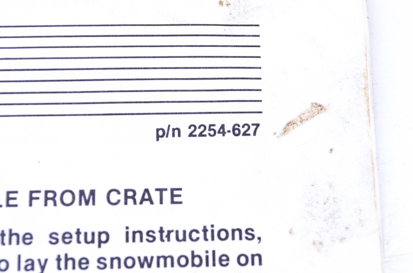 OEM Arctic Cat 2254-627 Setup & Predelivery Instructions