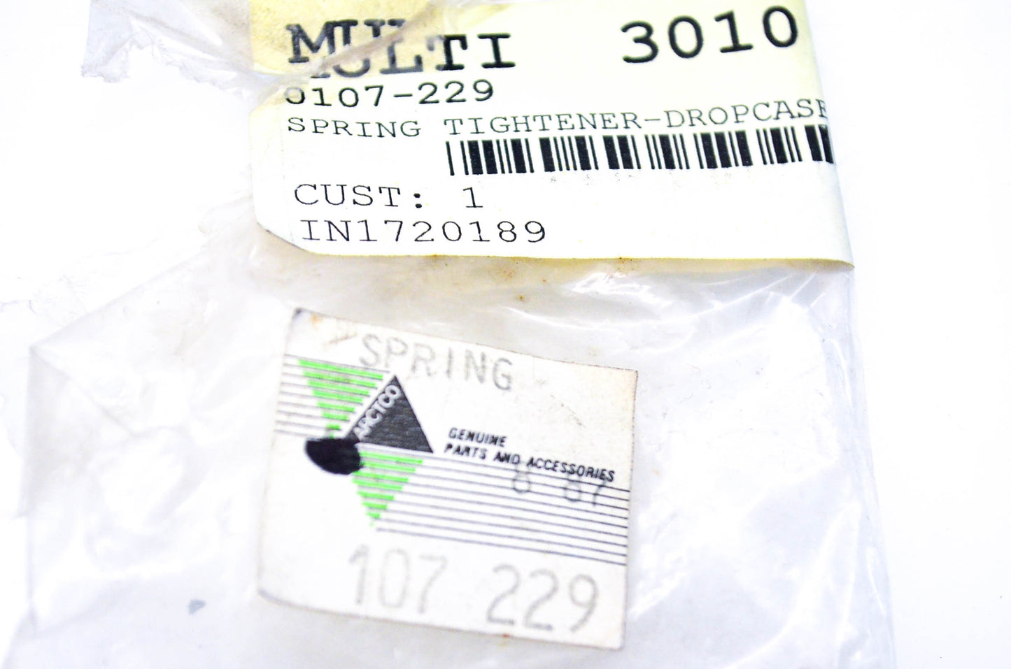 New OEM Arctic Cat 0107-229 Tightener Dropcase Spring NOS