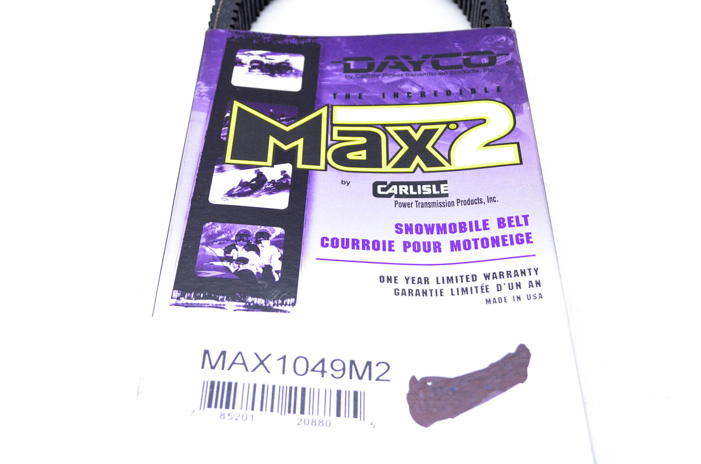 Dayco 1049, MAX1049, MAX1049M2 MAX2 Snowmobile Belt NOS
