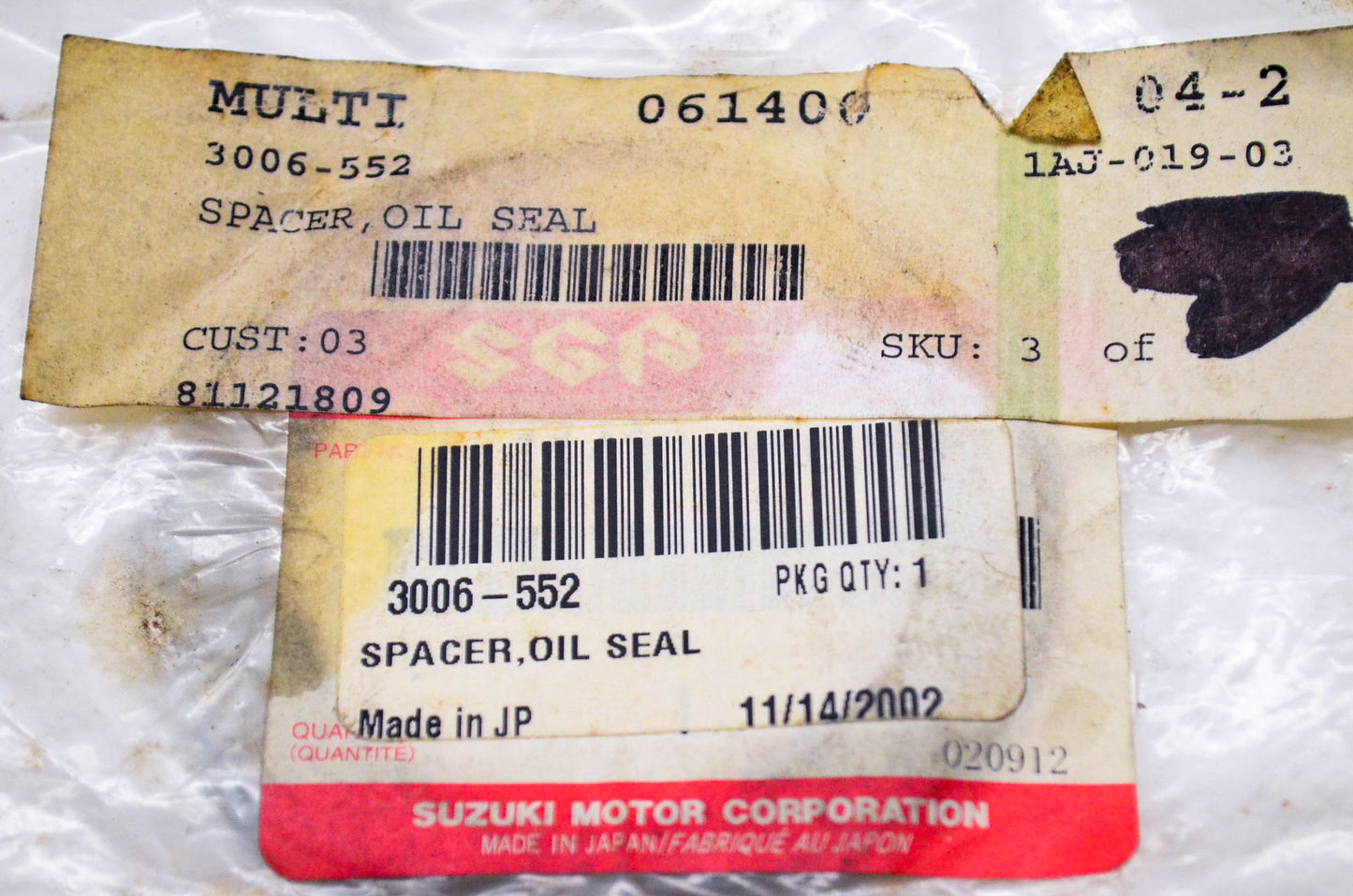New OEM Arctic Cat 3006-552 Oil Seal Spacer NOS