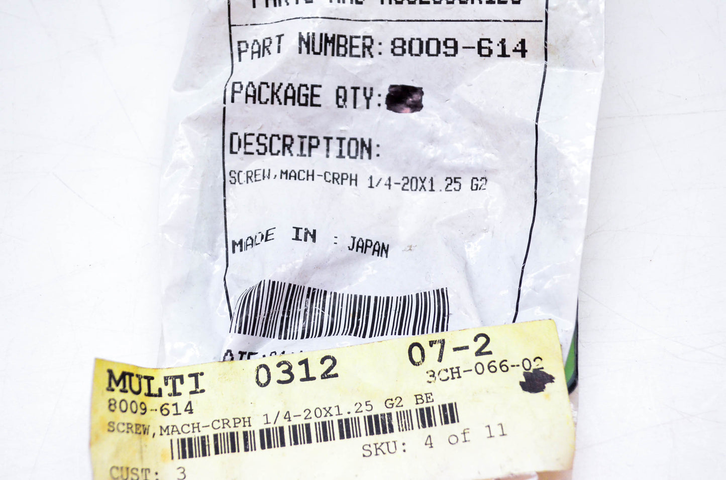 New OEM Arctic Cat 8009-614 Machine Screw NOS