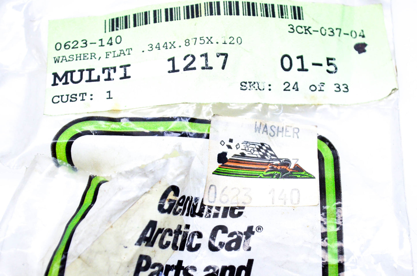 New OEM Arctic Cat 0623-140 Flat Washer .344x.875x.120 NOS