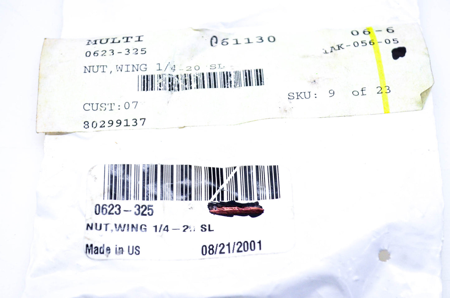 New OEM Arctic Cat 0623-325 Wing Nut 1/4-20 NOS