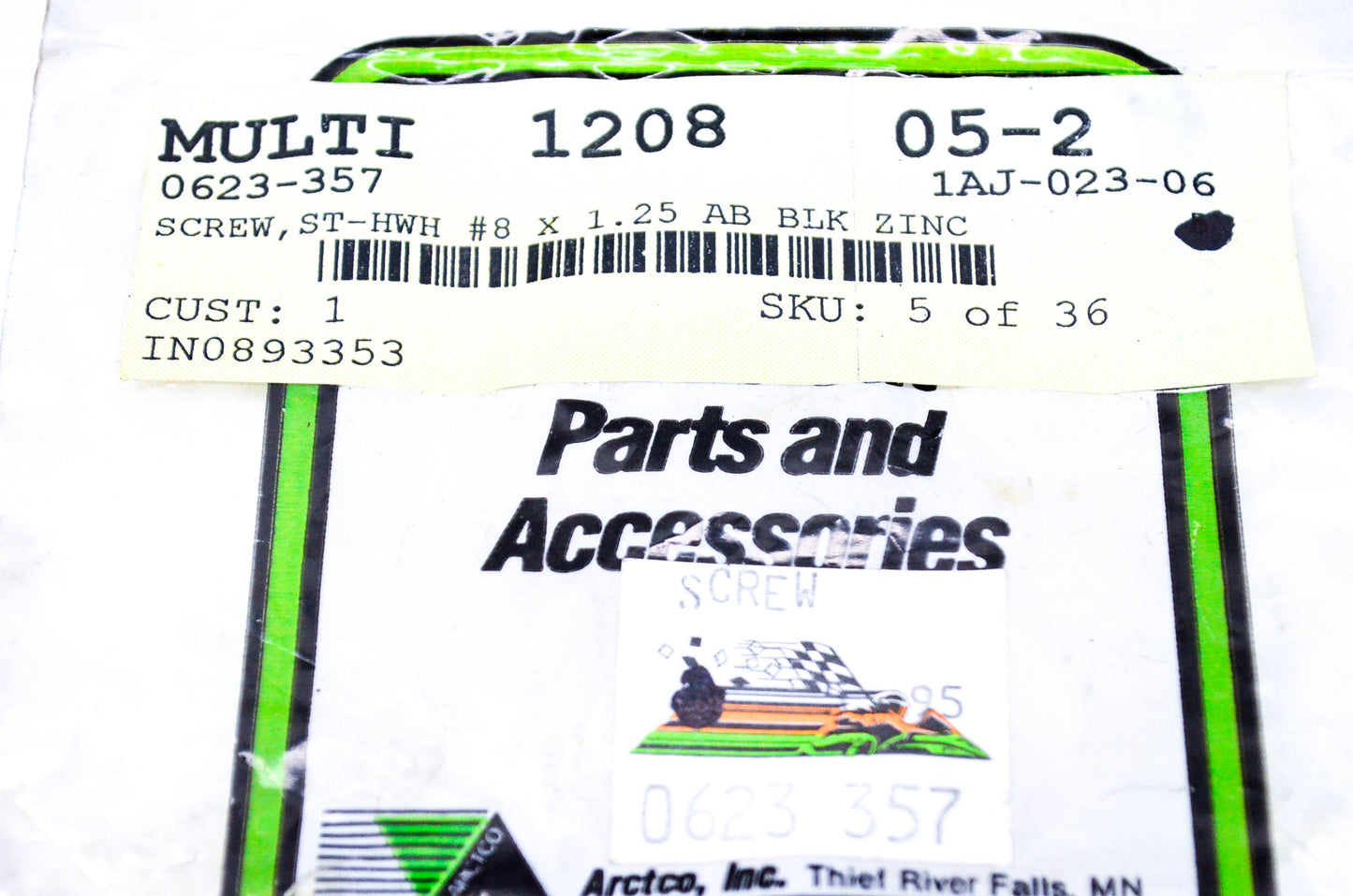 New OEM Arctic Cat 0623-357 ST-Screw #8x1.25 Qty 2 NOS