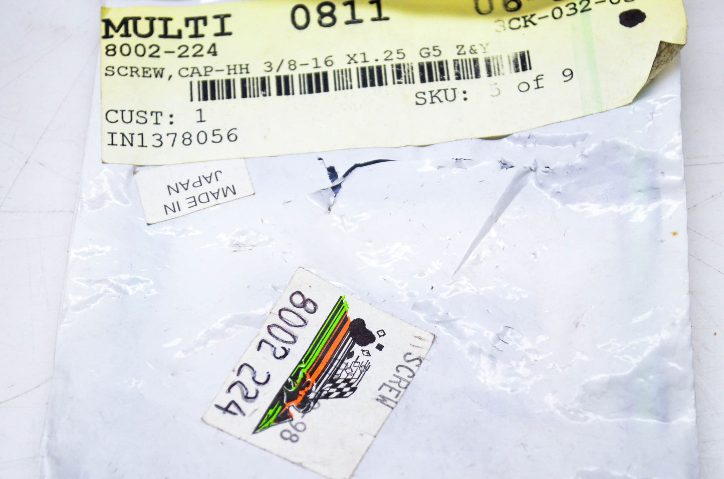 New OEM Arctic Cat 8002-224 Cap Screw Hex Head 3/8-16x1.25 NOS