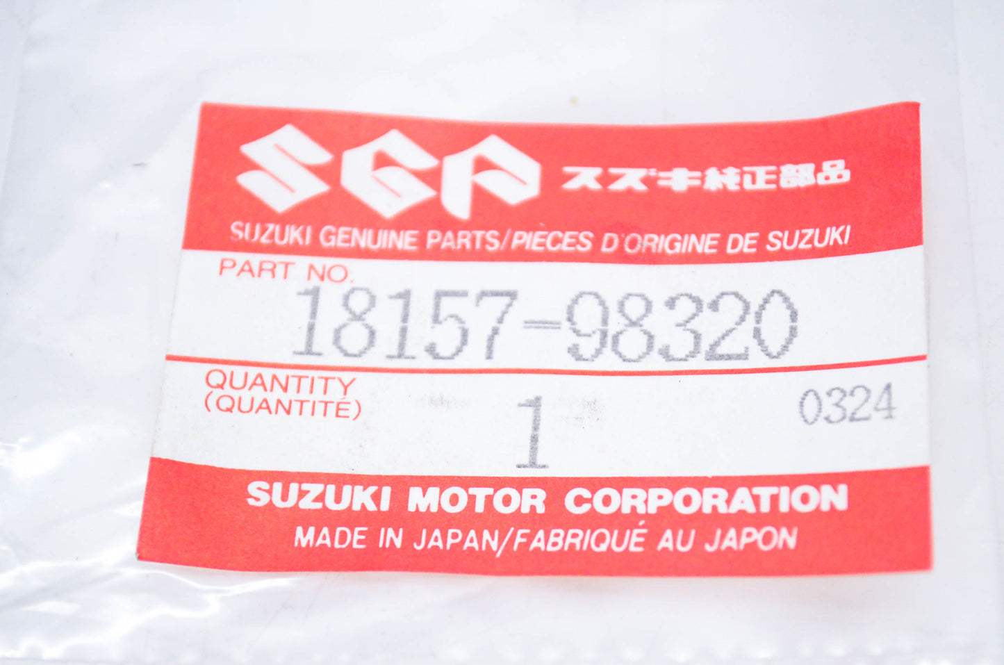 New OEM Suzuki 18157-98320 Spring Cover NOS