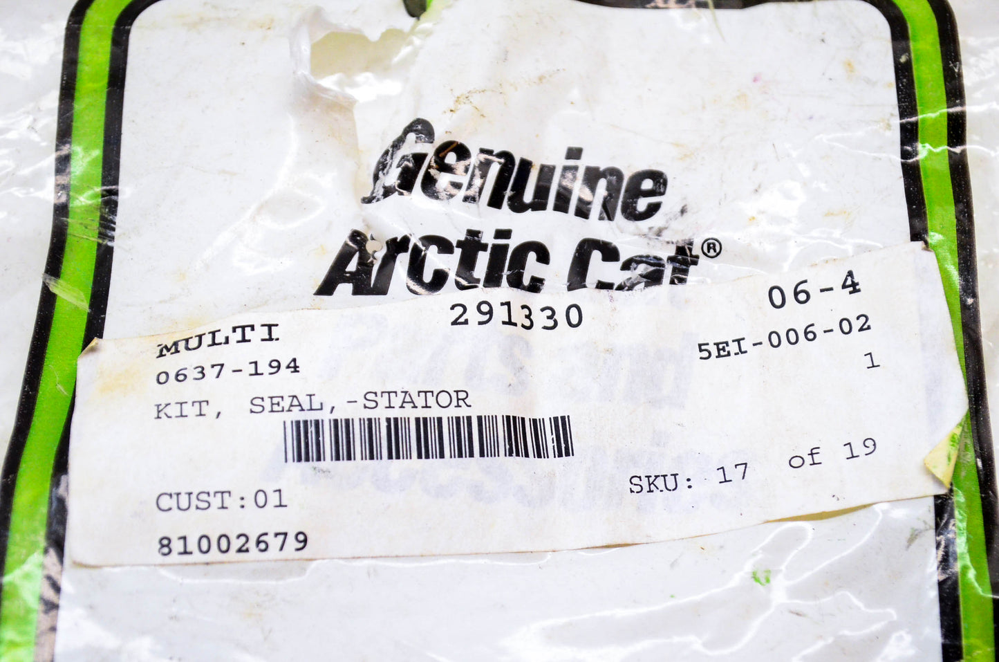 New OEM Arctic Cat 0637-194 Stator Seal Kit NOS