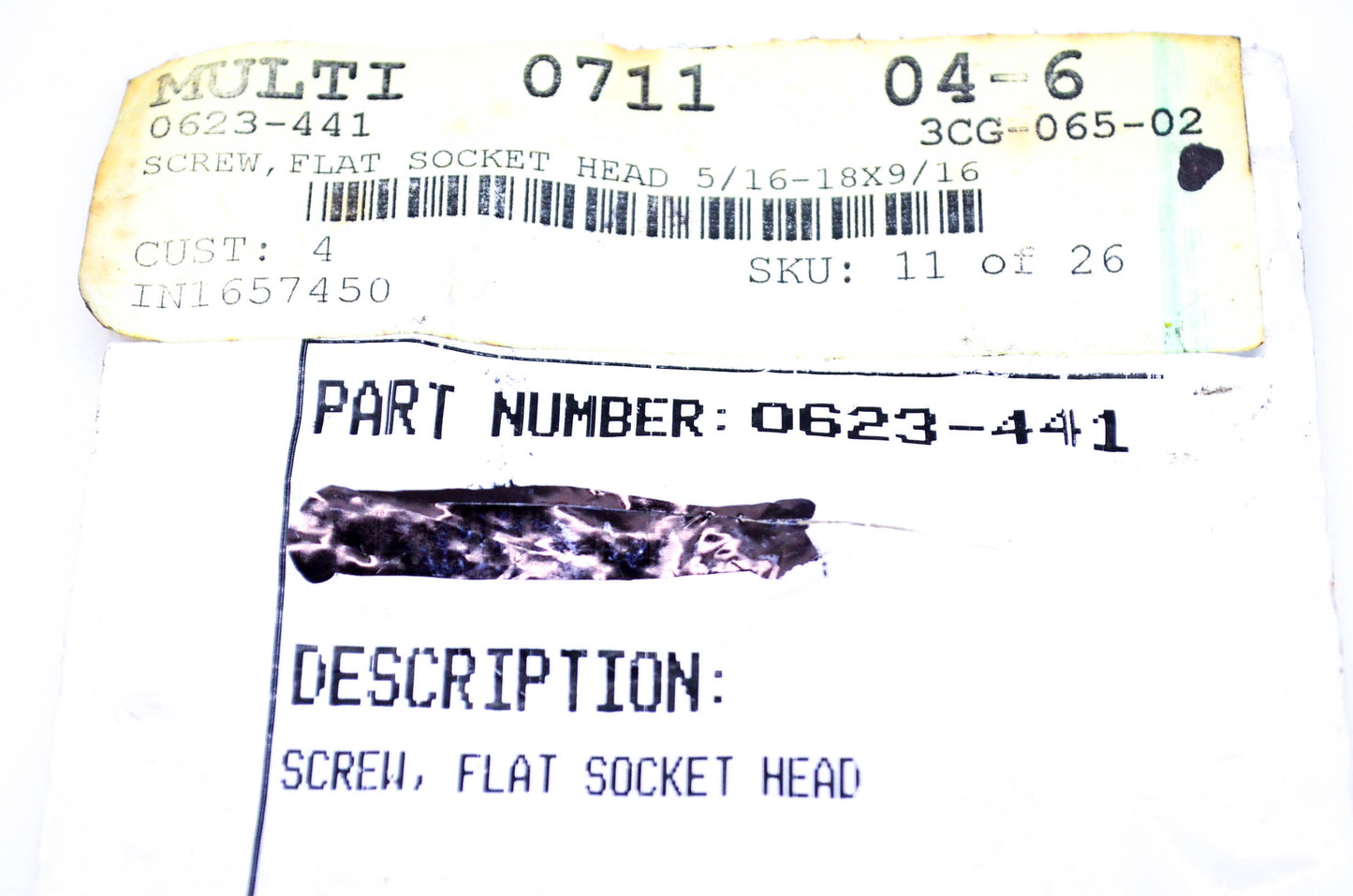 New OEM Arctic Cat 0623-441 Flat Socket Head Screw NOS