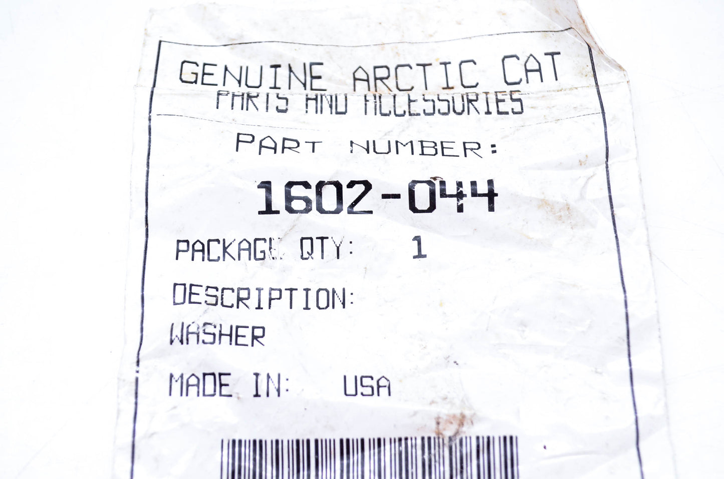 New OEM Arctic Cat 1602-044 Thrust Washer ID .625x.126xOD 1.125 NOS