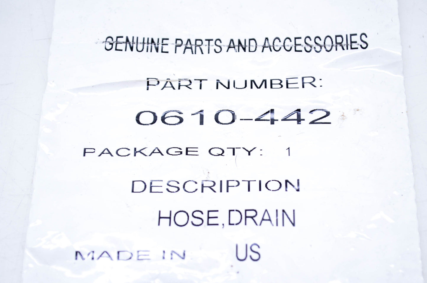 New OEM Arctic Cat 0610-442 Drain Hose NOS