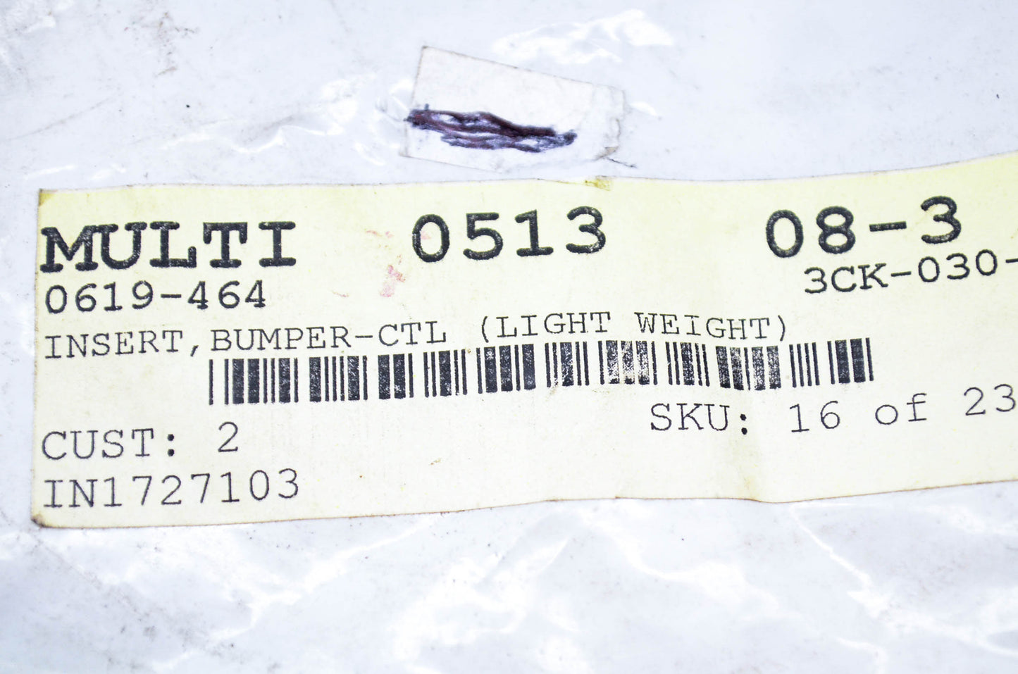 New OEM Arctic Cat 0619-464 Bumper Insert CTL Light Weight NOS