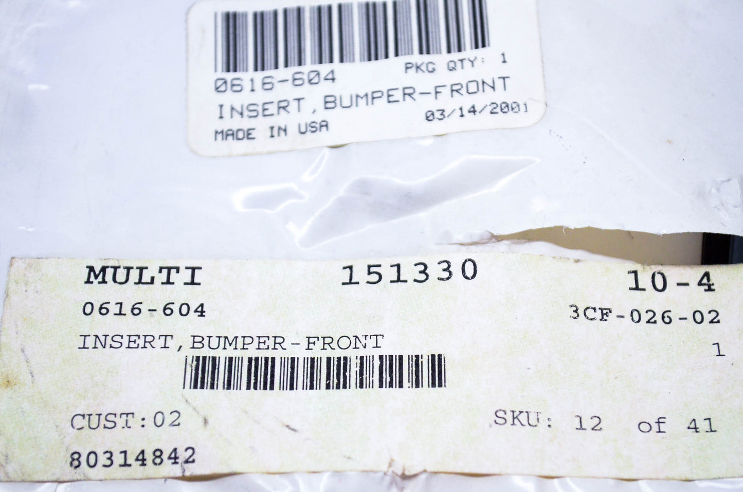 New OEM Arctic Cat 0616-604 Front Bumper Insert NOS