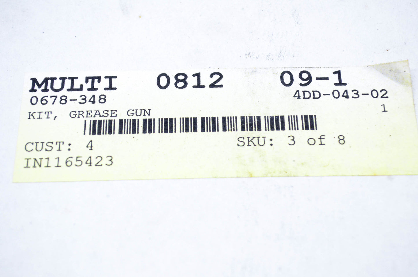 New OEM Arctic Cat 0678-348 Grease Gun Kit NOS