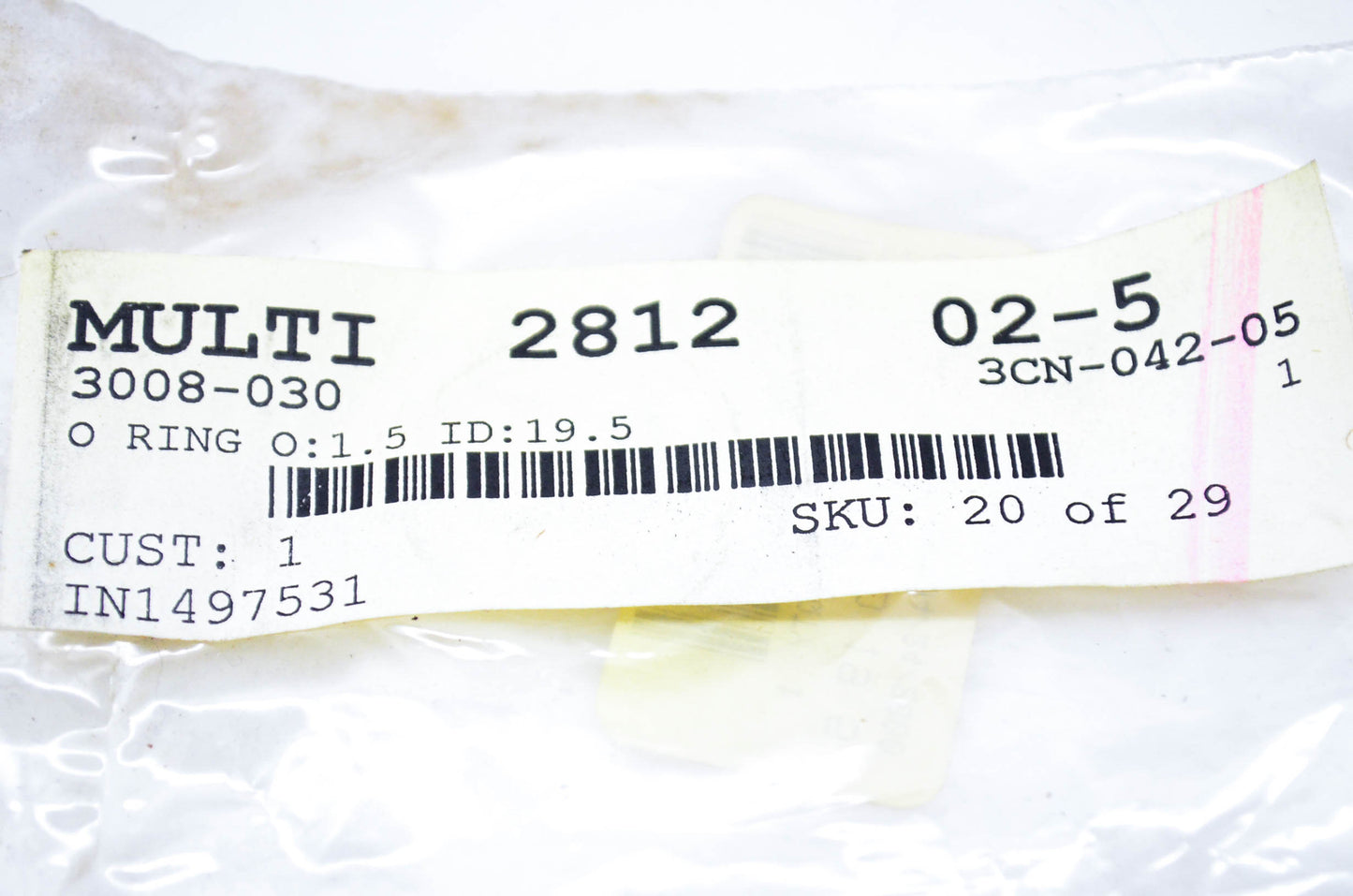 New OEM Arctic Cat 3008-030 O Ring O:1.5 ID:19.5 NOS