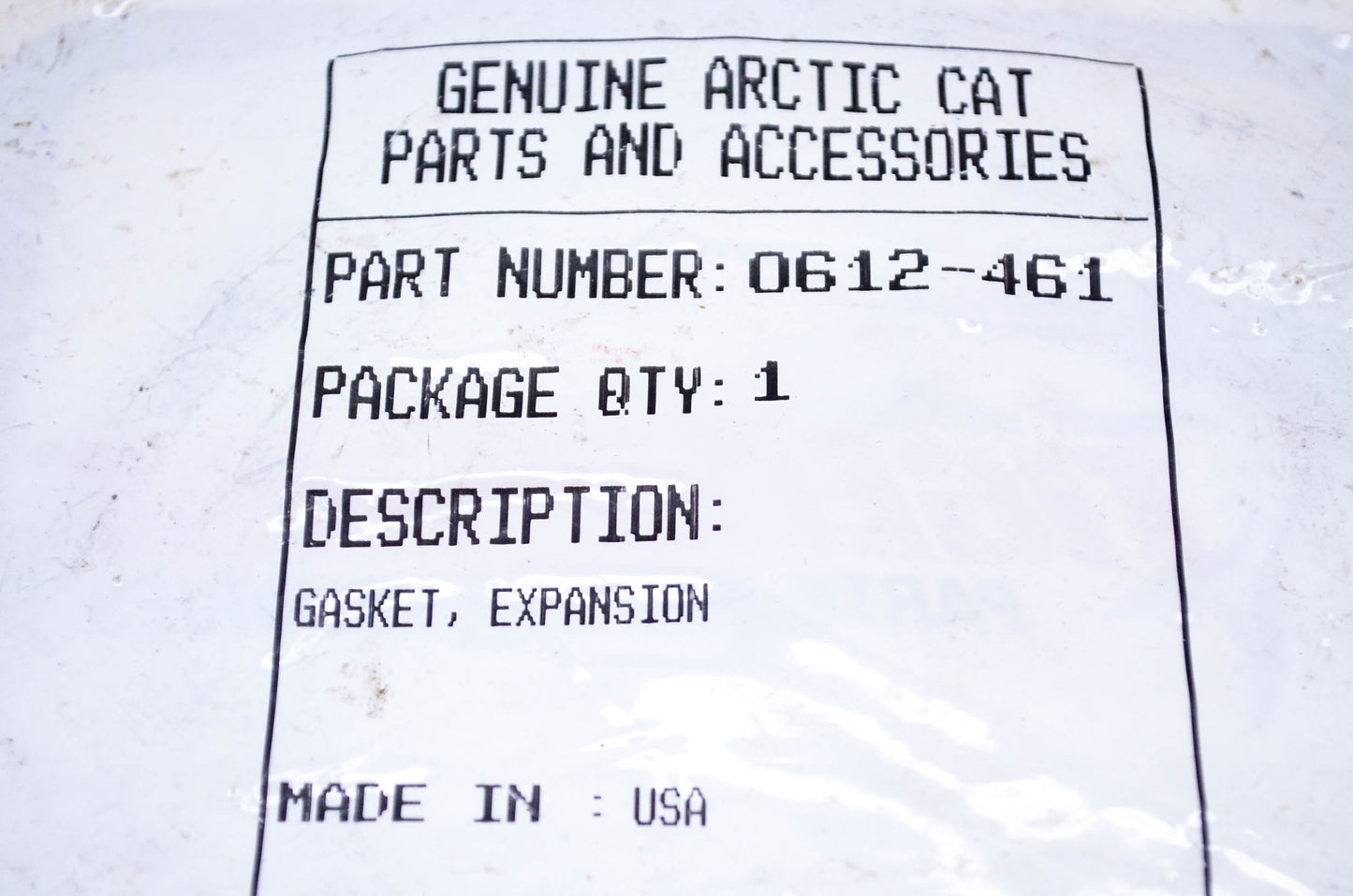 New OEM Arctic Cat 0612-461 Tigershark Expansion Gasket NOS